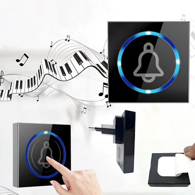 Wireless doorbell wireless set 200 m range IP54 outdoor front door bell DHL - Image 1 of 4