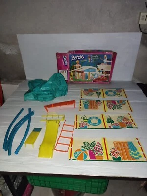 BARBIE POOL PARTY POOL BLAU MIT BOX MATTEL VINTAGE 1974 - Bild 1 von 4