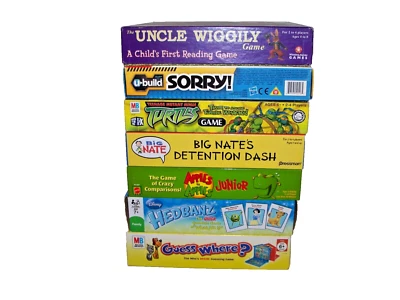 Lote de 7 juegos para niños ~ ¿Adivina dónde?, Hedbanz, manzanas a manzanas, tío Wiggily + Foto 1 de 4