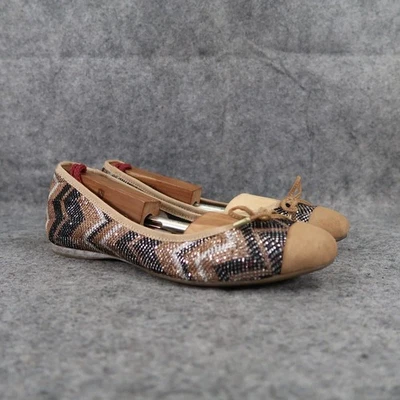 Sapatos femininos Jessica Simpson 7 sapatilhas de balé moda biqueira Misha marrom - Imagem 1 de 4