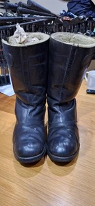 Hawkins Shearling Lined Black Leather Boots (size 8) Rare 1950/60s Next Day Del. - Picture 1 of 24