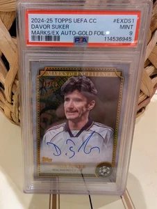 Topps UCC Chrome Davor Suker Marks of Excellence 46/50 On Card Auto PSA 9 *POP 1 - Picture 1 of 5