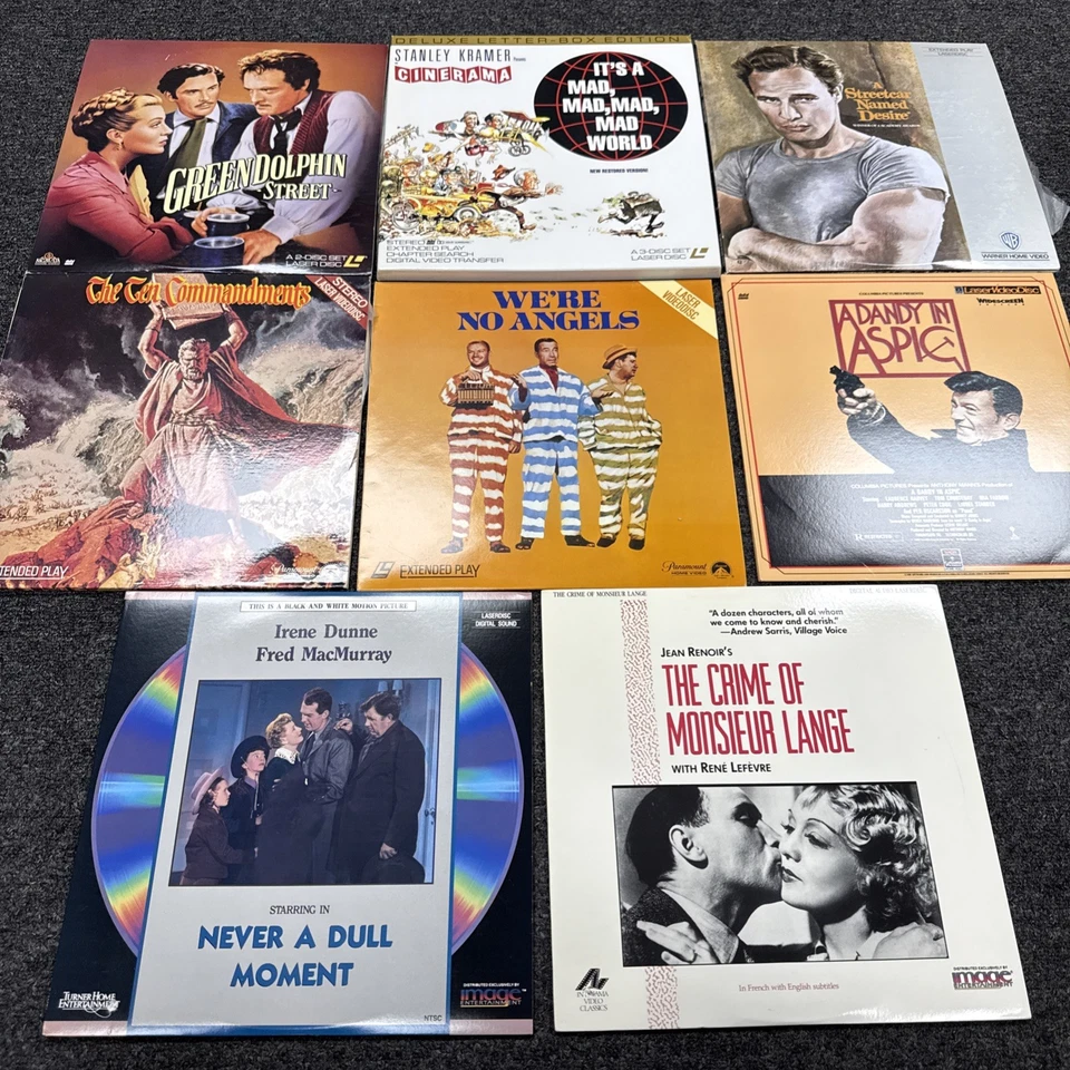 Laser Disc Lot Of 8 Classic Movies, Laserdisc LD - Image 1 of 4