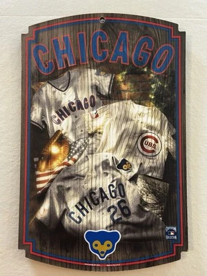 Chicago Cubs Wood Sign~Cubs Shirts 19x13 - Image 1 of 4