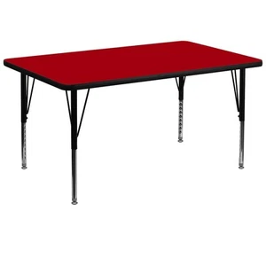 Flash Furniture Wren Rectangular Activity Table 36" x 72" Height Adjustable Red - Picture 1 of 3