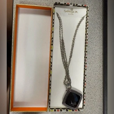 Isabella M. Black Pendant Necklace New in Box - Image 1 of 4