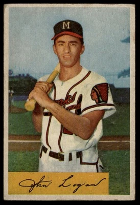 1954 Bowman #80b Johnny Logan - Image 1 of 2