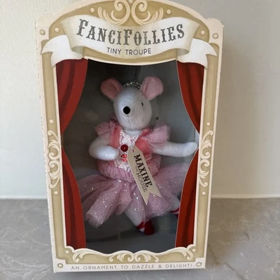 NEW DEMDACO Fancifollies Maxine The Mouse Ballerina Tiny Troupe 7” Gift Ornament - Image 1 of 4