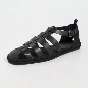 Neu Castaner Pietro Leder Fischer Sandalen schwarz Größe 45 (US 11) mit Karton - Bild 1 von 7