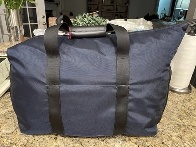 TUMI Alpha Navy Blue Expandable Travel Duffle, FTX Ballistic Nylon/Leather, NWT - Image 1 of 4