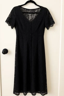 Vestido largo gótico romántico superpuesto de encaje tórrido negro hada caprichosa 0 Foto 1 de 4