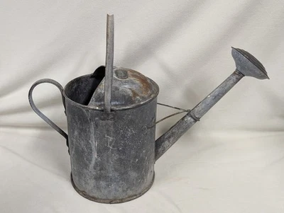 Vintage Two Gallon Watering Can ~ Galvanized Metal Aluminum Outdoor Primitive - Image 1 of 4