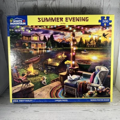 Rompecabezas Montaña Blanco 500 Piezas Noche Verano Multicolor Nostálgico Relajante Foto 1 de 4