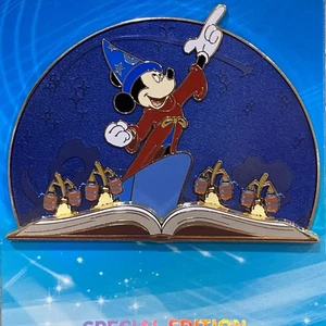 Disney Palm Pink A La Mode Storybook  LE 300 Mickey Sorcerer Buckets Fantasia - Picture 1 of 4