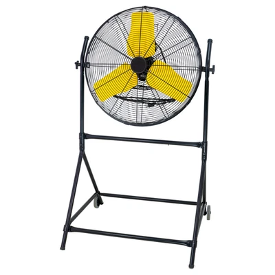 24-дюймовый промышленный вентилятор-стойка — 7800 куб. футов/мин высокопрочный высокоскоростной рулон для склада - Изображение 1 из 4