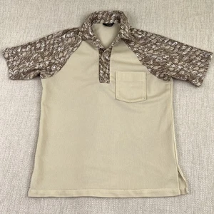 Camisa De Colección Iolani Hawaiana Disco Malla Adulto Patrón Pavo Real Club Años 70 De Colección - Imagen 1 de 14