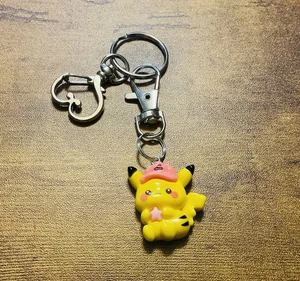 Japanese Anime Pikachu Character Keychain 3D Figure Backpack Luggage Clip - Picture 1 of 2