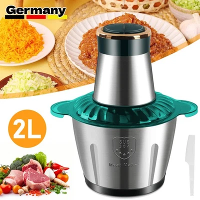 300W Elektrischer Multihacker Gemüsezerkleinerer Zwiebelschneider Küchenmixer 2L - Bild 1 von 4