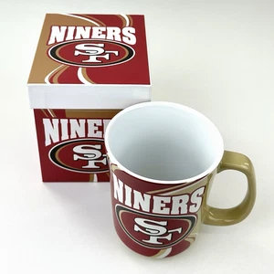 Evergreen Red Gold Ceramic NFL Football SF 49ers Collectible Box and Mug 15 oz - Picture 1 of 5