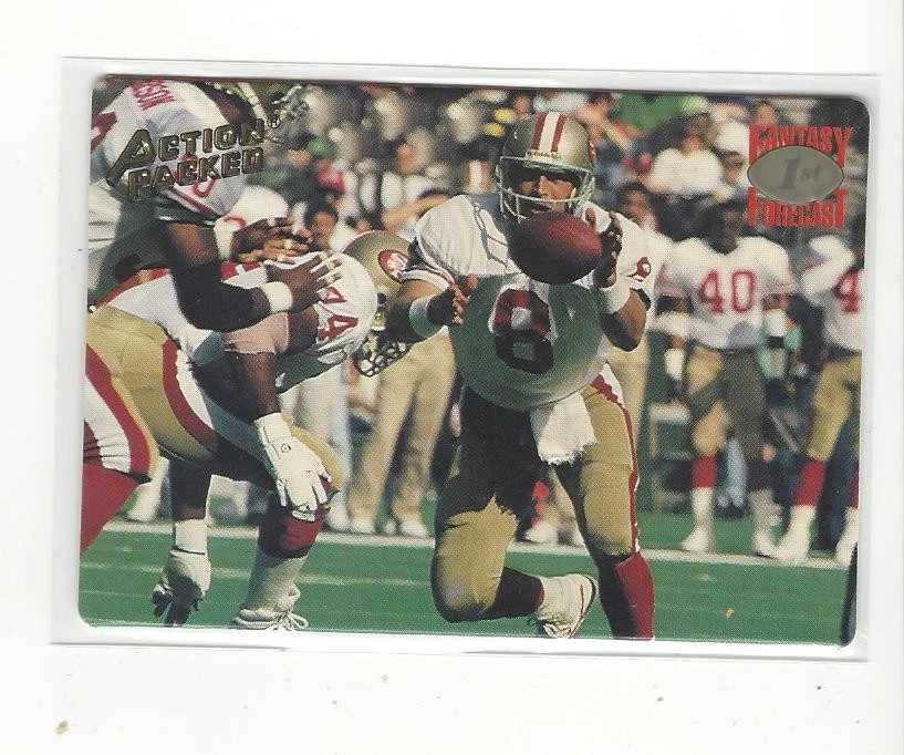 Inserto individual de pronóstico de fantasía de fútbol americano lleno de acción 1994 - tú eliges Foto 1 de 1