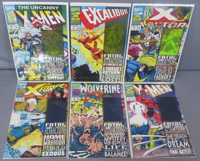 FATAL ATTRACTIONS #1-6 Wolverine 75, Uncanny X-Men 304, X-Force 25, Excalibur 71 - Image 1 of 3