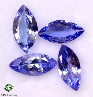 1.70 Cts Natural Tanzanite Marquise Cut 8x4 mm Lot 04 Pcs Loose Gemstones - Image 1 of 4
