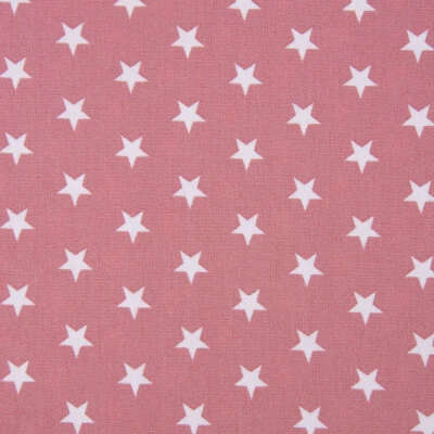 Baumwollstoff Sterne ca. 1x1cm altrosa weiß 1,40m Breite - Bild 1 von 4