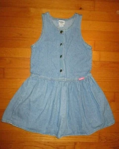 VTG OshKosh B'gosh Denim Jumper Dress size 6X USA MADE - Picture 1 of 6