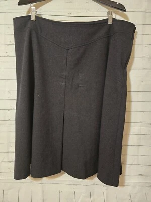 Falda larga de mezcla de lana gris oscuro George para mujer, talla grande 22W Foto 1 de 4