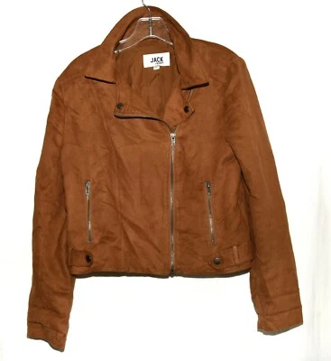 Chaqueta Jack BB Dakota Estilo Moto Marrón Caramelo Imitación Gamuza Mujer Talla Mediana Foto 1 de 4