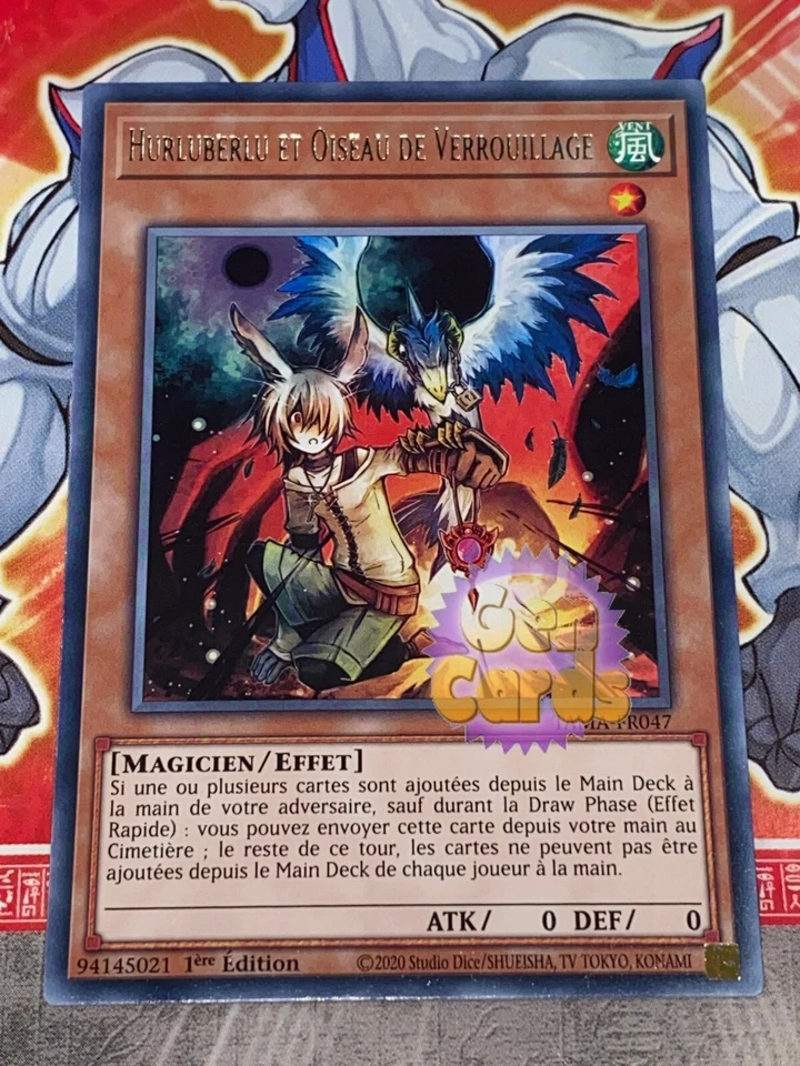 Carte YU GI OH HURLUBERLU ET OISEAU DE VERROUILLAGE TAMA-FR047 - Photo 1/1