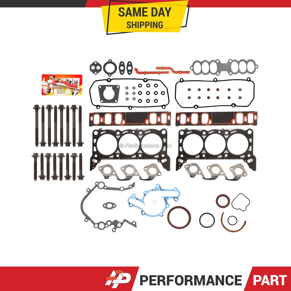 Juego completo de juntas pernos de cabeza para Ford Mustang Mercury 97-98 3,8 L 232CID VIN 4 Foto 1 de 4