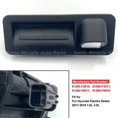 Interruptor de liberación de bloqueo de manija exterior de la tapa del maletero trasero para Hyundai Elantra 2017 2018 Foto 1 de 4