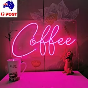 27" Coffee Shop LED Neon Light Sign Party Cafe Beer Bar Club Art Wall Decor Gift - Picture 1 of 6
