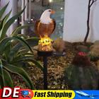 Resin Solar Powered Night Lamp Outdoor LED Eagle Inserted Lawn Lanscape Lights H
