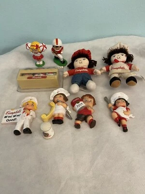 Antigo ~ Campbell’s LOTE-Thimble 2 lados imagens diferentes, boneco de torcida/futebol + - Imagem 1 de 4