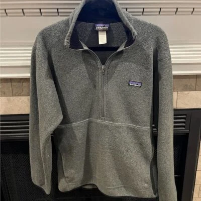 Chaqueta Pullover Patagonia Synchilla Media Cremallera Polar Gris Exterior Para Hombre Pequeña Foto 1 de 4