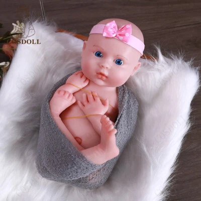 COSDOLL 18" Platin Silikon Reborn Baby Puppen Handarbeit Newborn Baby Mädchen - Bild 1 von 4