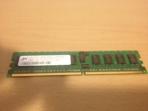 MICRON- 1 x 256MB DDR2-PC2-3200R 400MHZ - ECC - 240 Pin - (PC/MAC) - (USED) - Picture 1 of 2