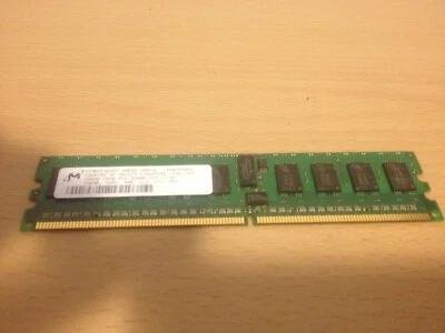 MICRON- 1 x 256MB DDR2-PC2-3200R 400MHZ - ECC - 240 Pin - (PC/MAC) - (USED) - Image 1 of 2