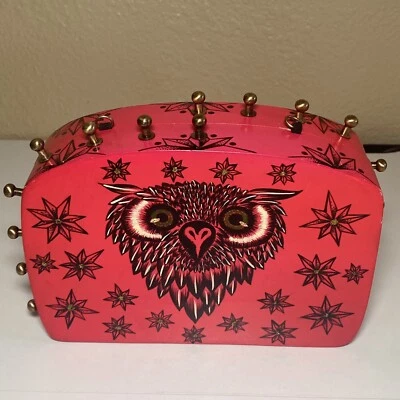 复古 20 世纪 60 年代 - 1970 年代木制 Fluke Designs Co 单肩包 — 第 1/4 张图片