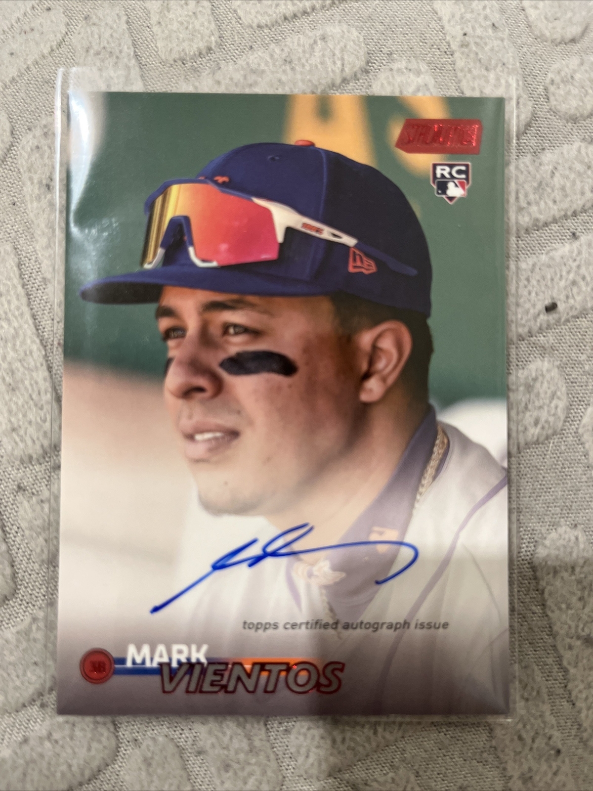 2023 Topps Stadium Club Red Foil Rookie Auto SCBA-MVS Mark Vientos 11/50 Mets