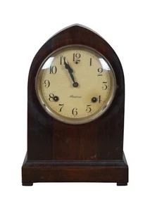 Antike Sessions 8 Tage amerikanische Mahagoni Kathedrale Gong Bienenstock Kaminuhr 13" - Bild 1 von 12