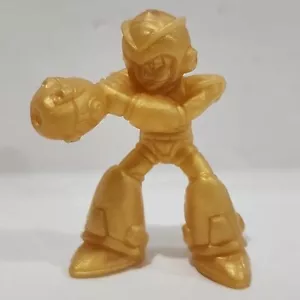 Mega Man Rockman 1.5" Mega Man X E Gold Rubber Keshi Figure Bandai - Picture 1 of 3