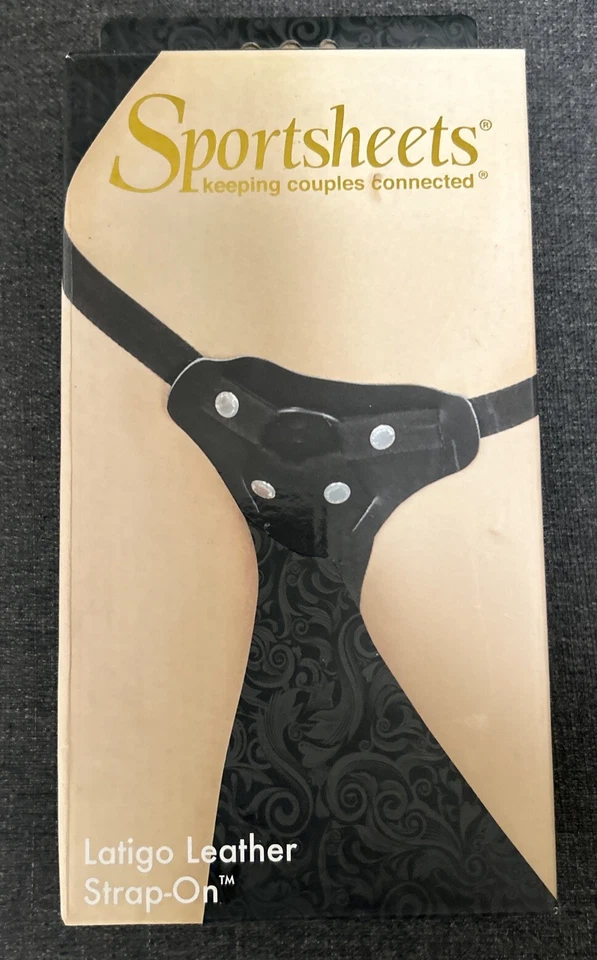 Sportsheets Latigo Black Leather Strap-On With O-Ring Adjustable Harness - Image 1 of 1