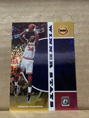 2019-20 HAKEEM OLAJUWON DONRUSS OPTIC #9 WINNER STAYS PURPLE SP CARD ROCKETS - Image 1 of 2