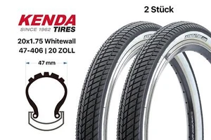 2 Stück 20 Zoll Fahrrad Falt Reifen SET KENDA Konversion 20x1.75 BMX 47-406 - Bild 1 von 4