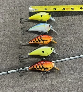 (5) Lucky Craft 1.5 Squarebill Crankbait Fishing Lures Lot - Picture 1 of 7
