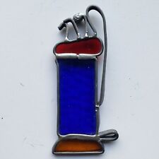 Vintage Golf Club Bag 5" Stained Glass Suncatcher Ornament Golfer 