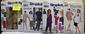 LOTE DE 4 piezas SIMPLICITY VINTAGE AÑOS 80 90 PATRONES DE ROPA TALLA GRANDE SIN CORTAR - Imagen 1 de 1